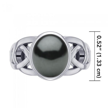 The eternity of life, nature and love ~ Celtic Knotwork Ring with a Gemstone centerpiece TR1858 - Jewelry